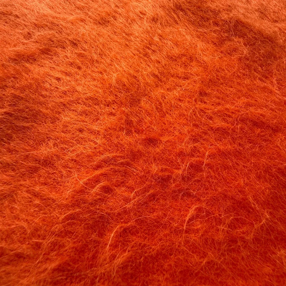 Alpaca Camargo Orange Fuzzy Alpaca Wool Scarf Made In Peru New With Tags